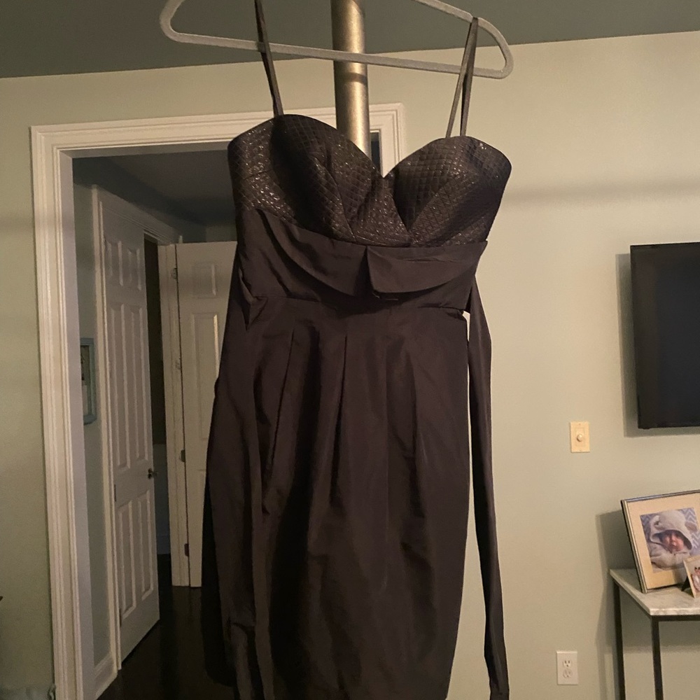 Bcbg maxazria black strapless cocktail dress